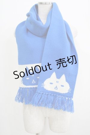 画像: MINT NeKO / ネコマフラー  ブルー H-25-07-02-1077-HN-ZA-KB-ZH