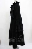 画像2: MARBLE / 豪華カメオタイ付き貴婦人ロングコート  別珍黒×黒 H-25-07-02-1008-GO-CO-KB-ZH (2)