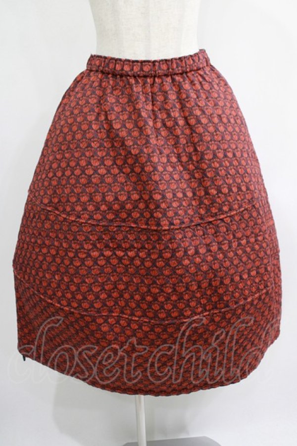 画像1: Jane Marple Dans Le Salon / Tudor tulip matelasse skirt  ネイビー H-25-07-02-1010-JM-SK-KB-ZH (1)