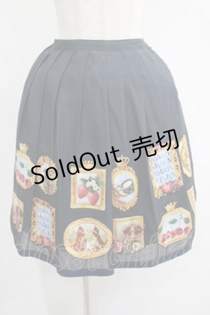 画像: Jane Marple / Anniversaryフレームのデコパージュスカート  ネイビー H-25-10-14-021-JM-SK-KB-ZT257