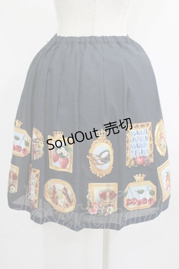 画像3: Jane Marple / Anniversaryフレームのデコパージュスカート  ネイビー H-25-10-14-021-JM-SK-KB-ZT257 (3)