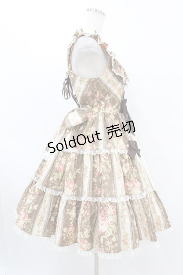 画像3: Angelic Pretty / Rosy Rose Princessジャンパースカート Free ブラウン H-25-07-03-025-AP-OP-NS-ZH (3)
