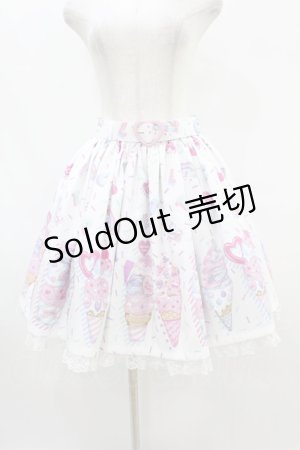 画像: Angelic Pretty / Decoration Ice Creamスカート Free シロ H-25-07-03-032-AP-SK-NS-ZH