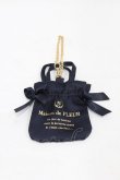 画像1: Maison de FLEUR / ミニダブルリボントートバッグチャーム  ブラック H-25-07-03-006-LO-ZA-NS-ZH (1)