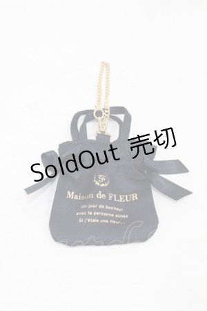 画像: Maison de FLEUR / ミニダブルリボントートバッグチャーム  ブラック H-25-07-03-006-LO-ZA-NS-ZH