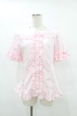 画像1: Angelic Pretty / ハートレース半袖ブラウス Free ピンク H-25-07-03-054-AP-BL-NS-ZH (1)