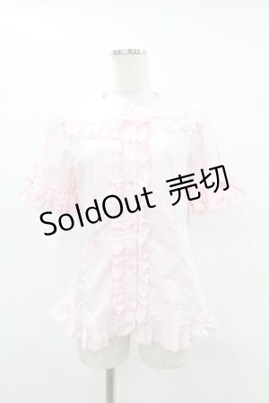 画像: Angelic Pretty / ハートレース半袖ブラウス Free ピンク H-25-07-03-054-AP-BL-NS-ZH