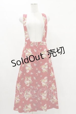 画像: PINK HOUSE / 花柄サスペンダースカート Free レッド H-25-07-03-1046-LO-SK-NS-ZH