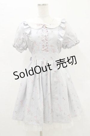 画像: Ank Rouge / RibbonToeShoseレースアップフリルワンピース M サックス H-25-07-03-1054-CA-OP-NS-ZH