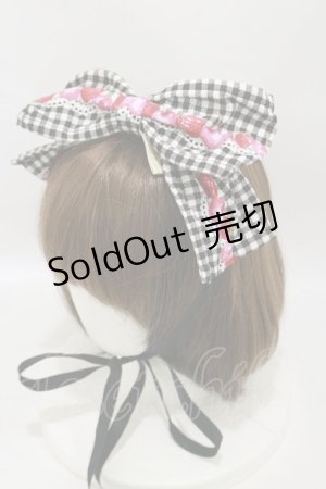 画像: metamorphose / CHERRY BERRYリボンヘッドドレス  ブラック H-25-07-03-1009-ME-AC-NS-ZH