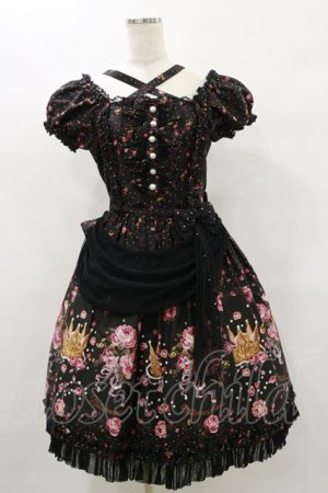 画像: metamorphose / プリンセスクラウンブーケワンピース Free ブラック H-25-07-03-1062-ME-OP-NS-ZH