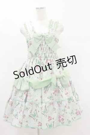 画像: metamorphose / Jewel Butterflyシャーリングジャンパースカート Free ミント H-25-07-03-1063-ME-OP-NS-ZH