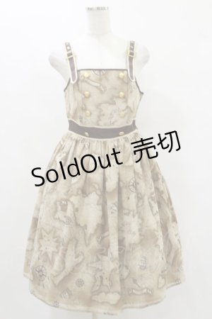 画像: Angelic Pretty / Fantastic World Mapジャンパースカート Free ベージュ H-25-07-03-1065-AP-OP-NS-ZH