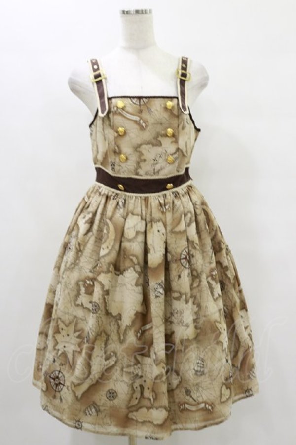 画像1: Angelic Pretty / Fantastic World Mapジャンパースカート Free ベージュ H-25-07-03-1065-AP-OP-NS-ZH (1)