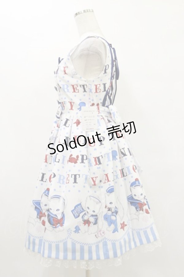 画像3: Angelic Pretty / Sailor Marine Kittenジャンパースカート Free シロ H-25-07-03-1068-AP-OP-NS-ZH (3)
