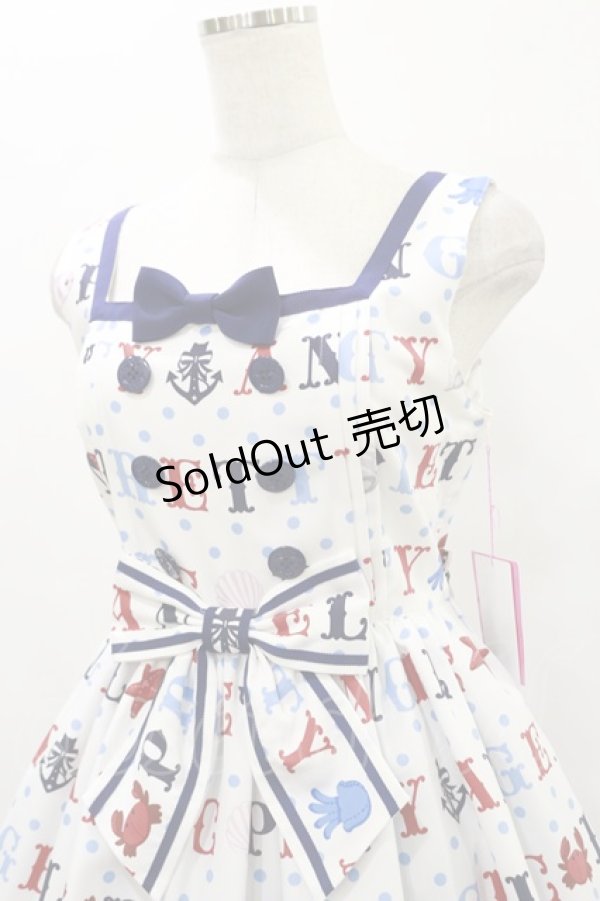 画像4: Angelic Pretty / Sailor Marine Kittenジャンパースカート Free シロ H-25-07-03-1068-AP-OP-NS-ZH (4)