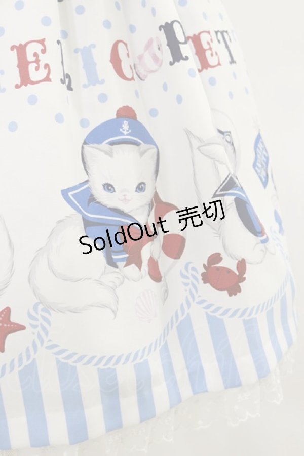 画像5: Angelic Pretty / Sailor Marine Kittenジャンパースカート Free シロ H-25-07-03-1068-AP-OP-NS-ZH (5)