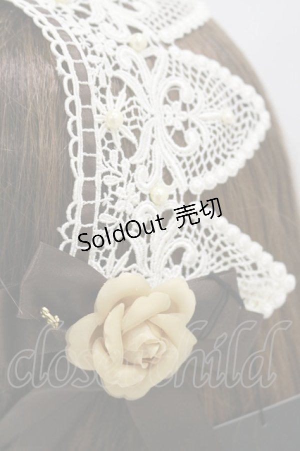 画像2: Innocent World / ロワールヘッドドレス  ショコラ H-25-07-03-1013-IW-AC-NS-ZH (2)