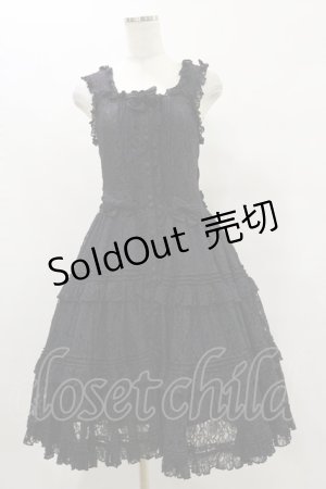 画像: metamorphose / 総レースおめかしジャンパースカート Free ブラック H-25-07-03-1075-ME-OP-NS-ZH