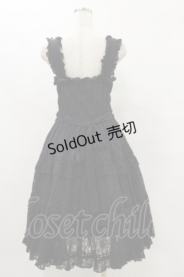 画像2: metamorphose / 総レースおめかしジャンパースカート Free ブラック H-25-07-03-1075-ME-OP-NS-ZH (2)