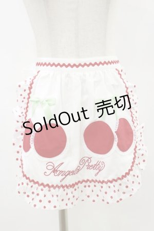 画像: Angelic Pretty / Delicious Cherryエプロン  オフ/レッド H-25-07-03-1017-AP-SK-NS-ZH