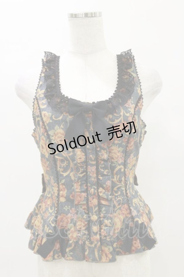 画像1: metamorphose / ゴブラン風くまちゃんフリルビスチェ サイズ1 ブラック H-25-07-03-1022-ME-TO-NS-ZH (1)