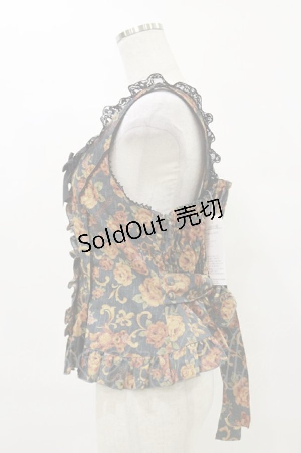 画像3: metamorphose / ゴブラン風くまちゃんフリルビスチェ サイズ1 ブラック H-25-07-03-1022-ME-TO-NS-ZH (3)