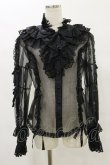 画像1: metamorphose / ラッセルレースオーガンジィブラウス Free ブラック H-25-07-03-1026-ME-BL-NS-ZH (1)