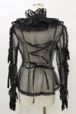 画像2: metamorphose / ラッセルレースオーガンジィブラウス Free ブラック H-25-07-03-1026-ME-BL-NS-ZH (2)