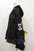 画像3: IRO+IRO / デニムジャケット×パーカー お天気カラーのドッキングWeatherトップス Free ブラック/イエロー H-25-07-03-1037-LO-JA-NS-ZH (3)