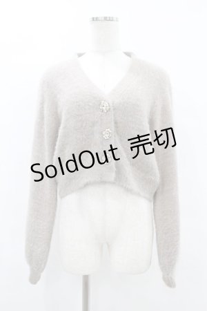 画像: evelyn / ビジューシャギーカーディガン　 Free ベージュ H-25-07-03-058-LO-TO-NS-ZT441