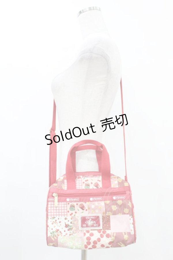 画像1: PINK HOUSE / Le Sportsac×PINK HOUSE パッチワークプリント EVERYDAY SM SATCHEL  レッド H-25-07-03-010-LO-BG-NS-ZH (1)