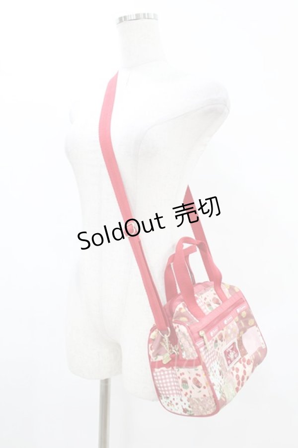 画像2: PINK HOUSE / Le Sportsac×PINK HOUSE パッチワークプリント EVERYDAY SM SATCHEL  レッド H-25-07-03-010-LO-BG-NS-ZH (2)