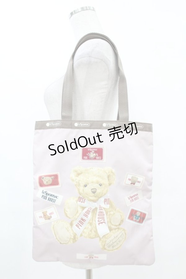 画像1: PINK HOUSE / LeSportsac×PINK HOUSE ピンクハウスベアトートバッグ  ピンク H-25-07-03-011-LO-BG-NS-ZH (1)