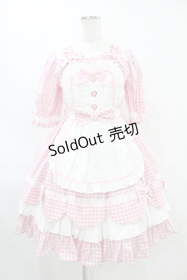 画像1: Angelic Pretty / Heart CafeワンピースSet Free ピンク H-25-07-03-019-AP-OP-NS-ZH (1)