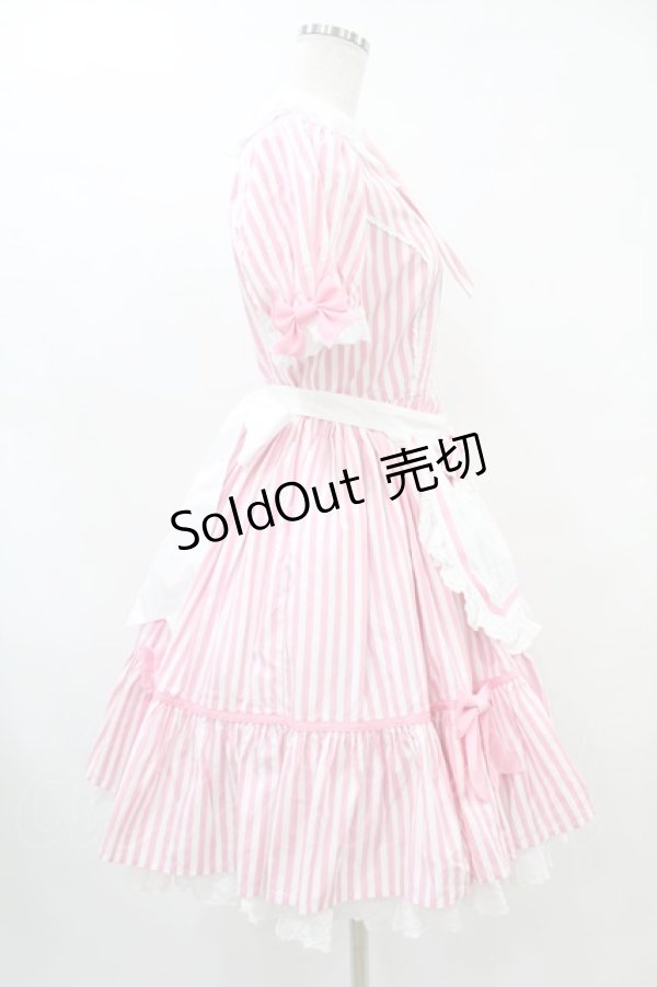 Angelic Pretty / リリカルバニーストライプダイナーワンピース Free