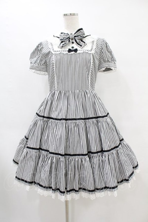 画像1: Angelic Pretty / Tea Party Dollワンピース Free ブラック H-25-07-03-021-AP-OP-NS-ZH (1)