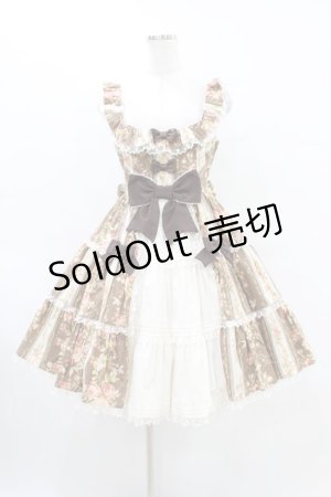 画像: Angelic Pretty / Rosy Rose Princessジャンパースカート Free ブラウン H-25-07-03-025-AP-OP-NS-ZH