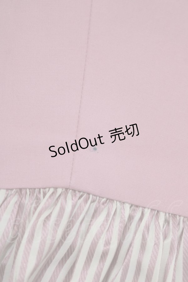 画像4: 【SALE】Jane Marple / リボンストライプノースリーブワンピース  ピンク H-25-12-15-1012-JM-OP-KB-ZT161 (4)
