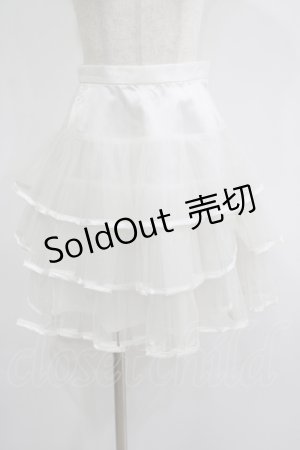 画像: MILK / チュールティアードスカート  白 H-25-07-04-029-ML-SK-KB-ZH