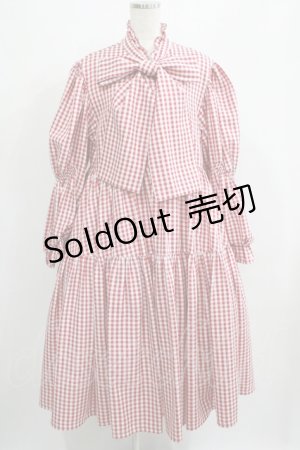画像: Candy Stripper / PRECOCIOUS RIBBON DRESS  ギンガムチェックレッド H-25-07-04-004-PU-OP-KB-ZH