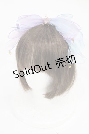 画像: 妹抖手作工作屋 / オーガンジーカチューシャ  サックス/ラベンダー H-25-07-04-1034-LO-AC-YZ-ZH