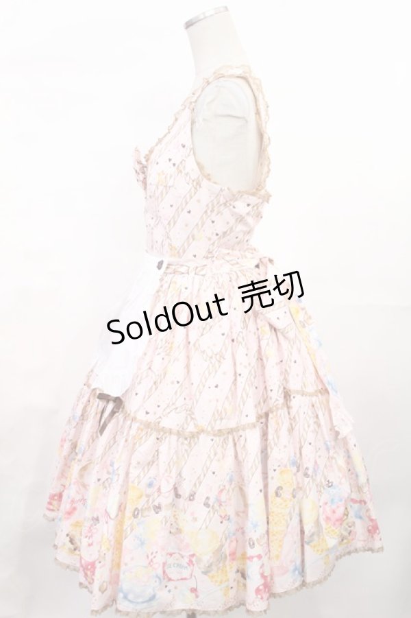 画像2: metamorphose / Flavor Paradeエプロン付ジャンパースカート Free アイボリー H-25-07-04-1005-ME-OP-NS-ZH (2)
