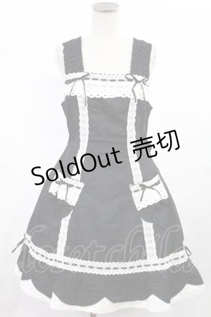 画像: BABY,THE STARS SHINE BRIGHT / 裾スカラップジャンパースカート Free ブラック H-25-07-04-1007-BA-OP-NS-ZH