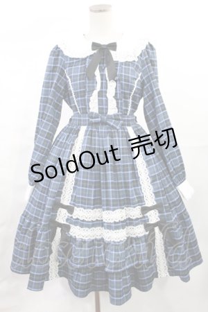 画像: axes femme kawaii / タータンチェックワンピース M ブルー H-25-07-04-1009-AX-OP-NS-ZH