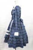 画像2: axes femme kawaii / タータンチェックワンピース M ブルー H-25-07-04-1009-AX-OP-NS-ZH (2)