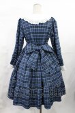 画像3: axes femme kawaii / タータンチェックワンピース M ブルー H-25-07-04-1009-AX-OP-NS-ZH (3)