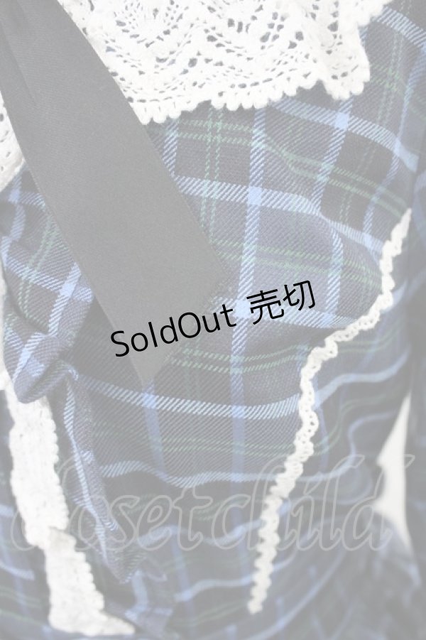 画像4: axes femme kawaii / タータンチェックワンピース M ブルー H-25-07-04-1009-AX-OP-NS-ZH (4)