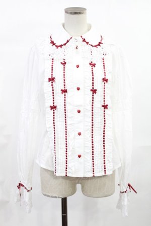 画像: BABY,THE STARS SHINE BRIGHT / La Patisserie〜Mon peche mignon〜ブラウス Free オフ/レッド H-25-07-04-1020-BA-BL-NS-ZH