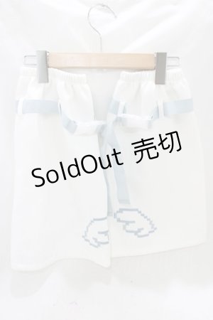 画像: ACDC RAG / ドットネコレッグウォーマー  ホワイト×パステルブルー H-25-07-04-060-PU-ZA-KB-ZH